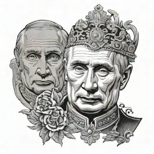 putin president tattoo design idea