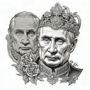 putin president tattoo design idea