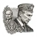 putin president tattoo design idea