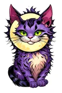 Cheshire Cat Moon tattoo design idea