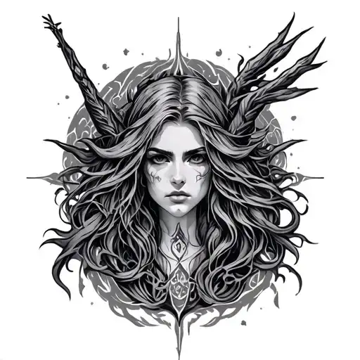 healer edict tattoo design idea