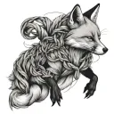 Shibari Fox Animal Inspired Tattoo tattoo design idea