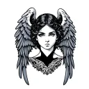 womb tattoo wings spread tattoo design idea
