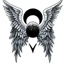 womb tattoo wings spread tattoo design idea