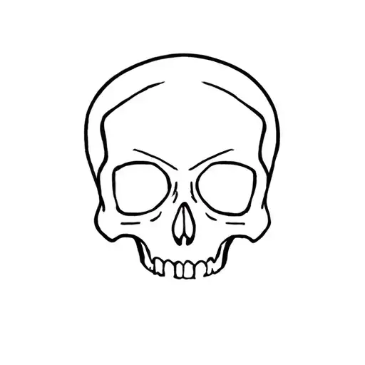 easy skull made tattoo design idea