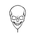 easy skull made tattoo design idea