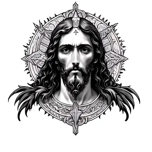 religious chest tattoo tattoo design idea