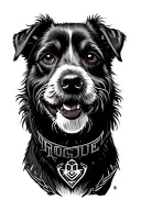 the name roGue dog tattoo design idea
