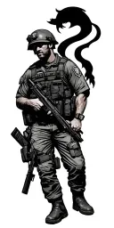 military police outdoors tattoo design idea