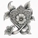 celtic half sleeve tattoo featuring four leaf clover and claddagh  tattoo design idea
