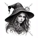 Witch knot inside tattoo design idea