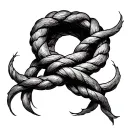 Witch knot inside tattoo design idea