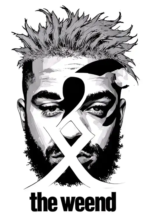 the weeknd XO logo tattoo design idea