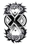 the weeknd XO logo tattoo design idea
