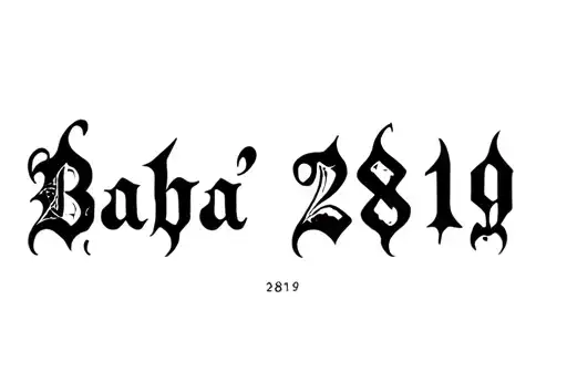 "Baba 2819" tattoo design idea