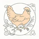 baked chicken tattoo design idea