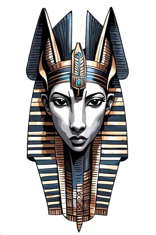 Anubis Egyptian Tattoo design featuring tattoo design idea