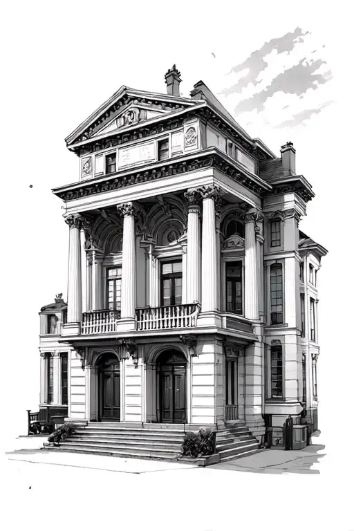 Victorian era architecture some greek tattoo design idea