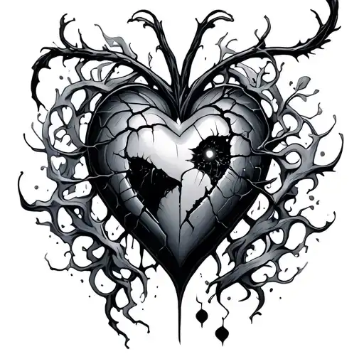 Heartless with broken tattoo design idea