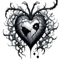 Heartless with broken tattoo design idea