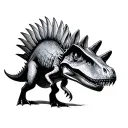 Scientifically accurate spinosaurus tattoo design idea