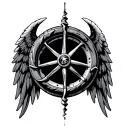 Wheel With Wings tattoo design idea