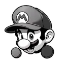 super mario hat on top tattoo design idea