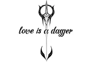 "love is a dagger" Loki helmet tattoo design idea