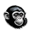 Baby Monkey tattoo design idea
