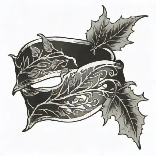 Leaf Twig Branch Elvish Contour Band Wedding Ring tattoo tattoo design idea