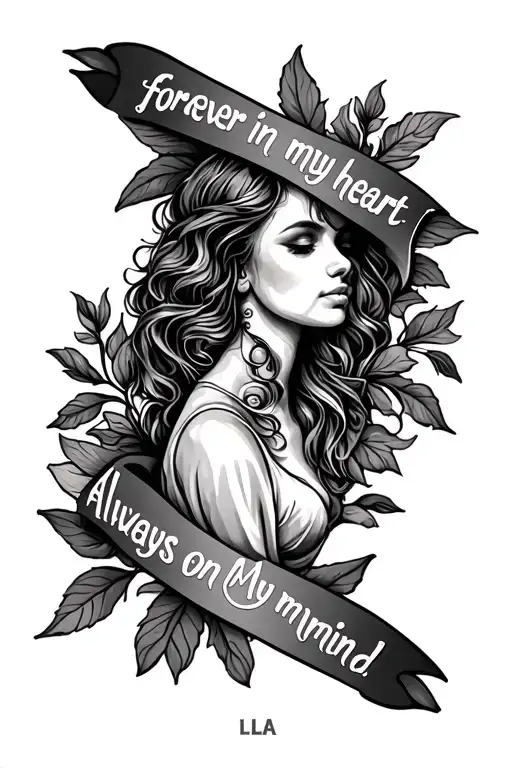 a tattoo that says forever in my heart always on my mind LLA decemeber 28 july 20  tattoo design idea