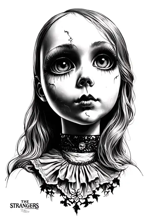 Dollface from The Strangers movie tattoo design idea