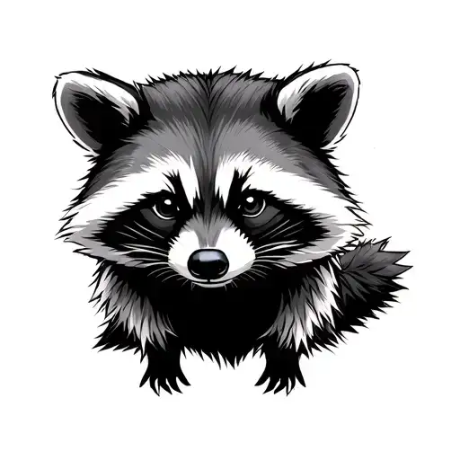 Tactical Raccoon tattoo design idea