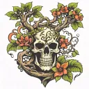 unique poison tree growing tattoo design idea