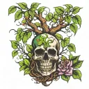 unique poison tree growing tattoo design idea