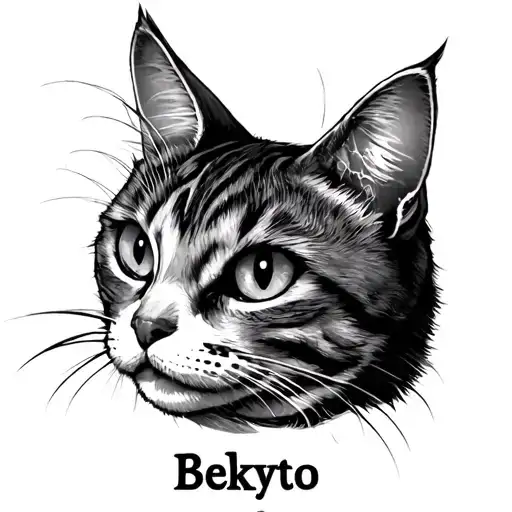 "Bekyto" cat ears and whiskers  tattoo design idea