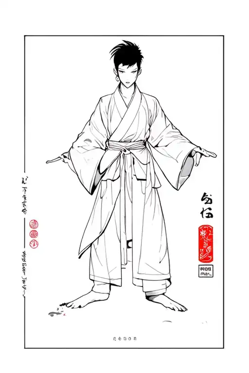 Megumi Fushiguro Jujutsu Kaisen" tattoo design idea