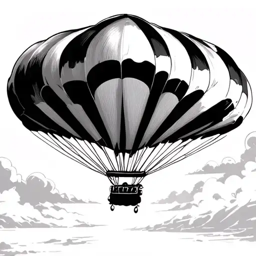Parachute tattoo design idea