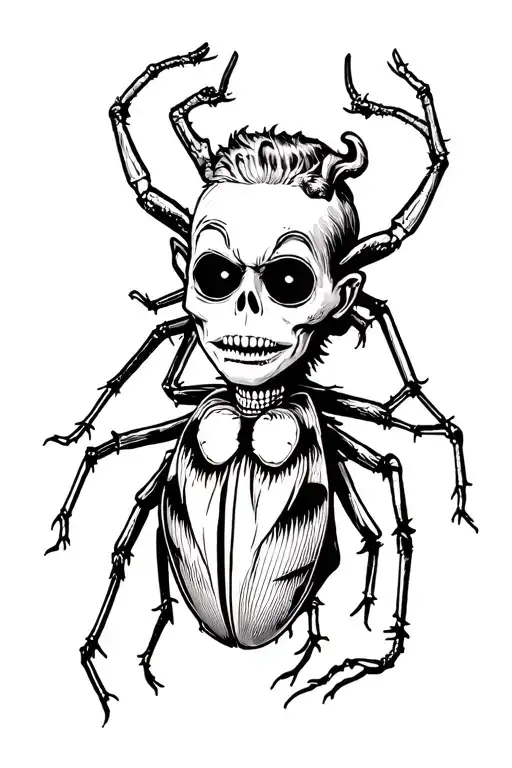 sandstorm beetlejuice tattoo design idea