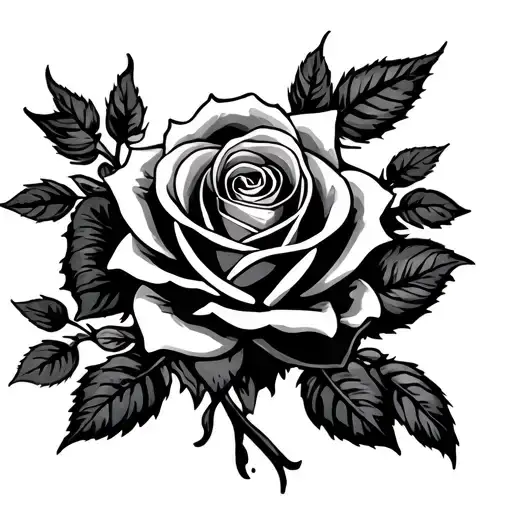 roses with the name tattoo design idea