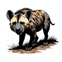Let the hyena be on the hunt tattoo design idea