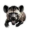 Let the hyena be on the hunt tattoo design idea