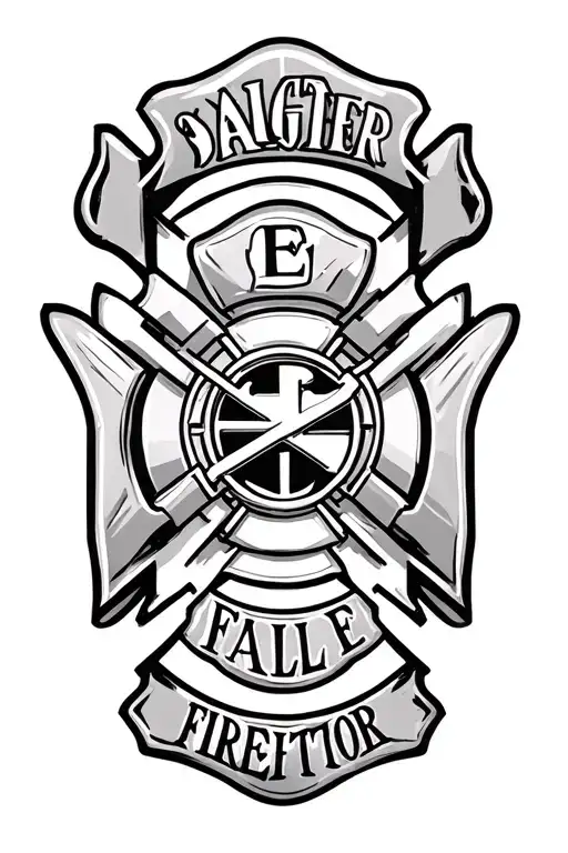 Fallen Firefighter emblem tattoo design idea