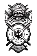 Fallen Firefighter emblem tattoo design idea