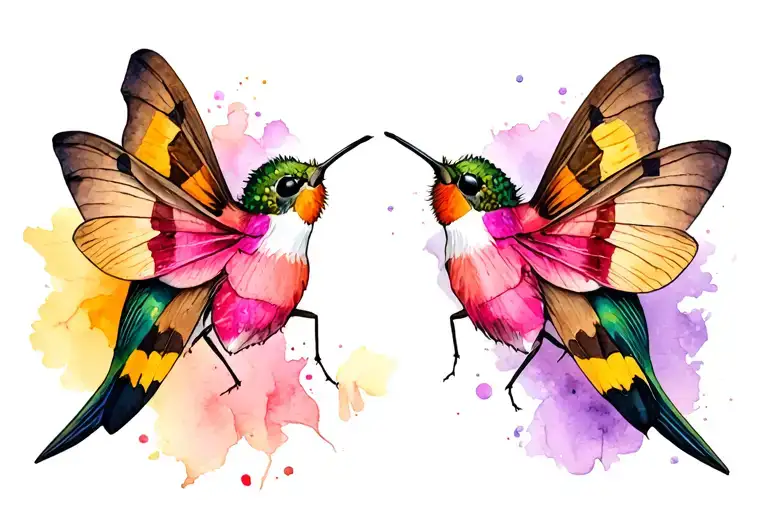 hummingbird moth tattoo tattoo design idea