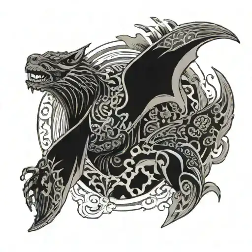 Blackout tattoo design idea