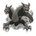 Blackout tattoo design idea