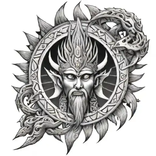 Anunnaki tattoo design idea