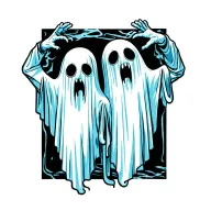 matching ghosts tattoo design idea