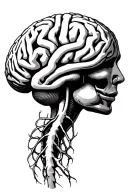 Nervous system brain tattoo design idea